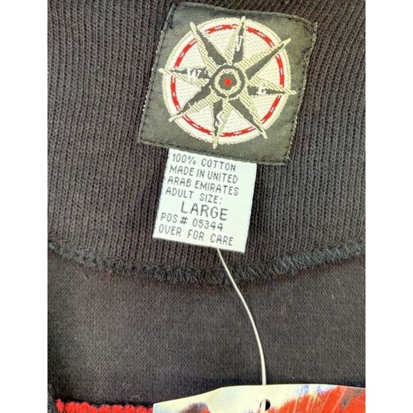 Marlboro Vintage Men’s Sweater Red Black 1/4 Zip Deadstock Size Large - Picture 5 of 7